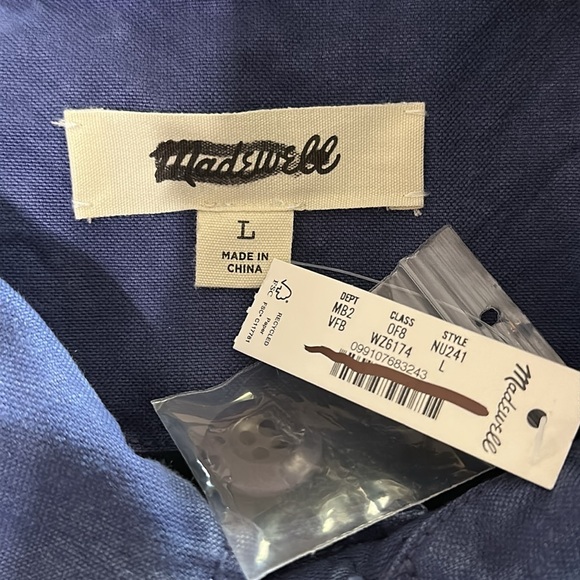 Madewell Overshirt in Garment-Dyed Canvas in Vintage French Blue - Picture 13 of 13